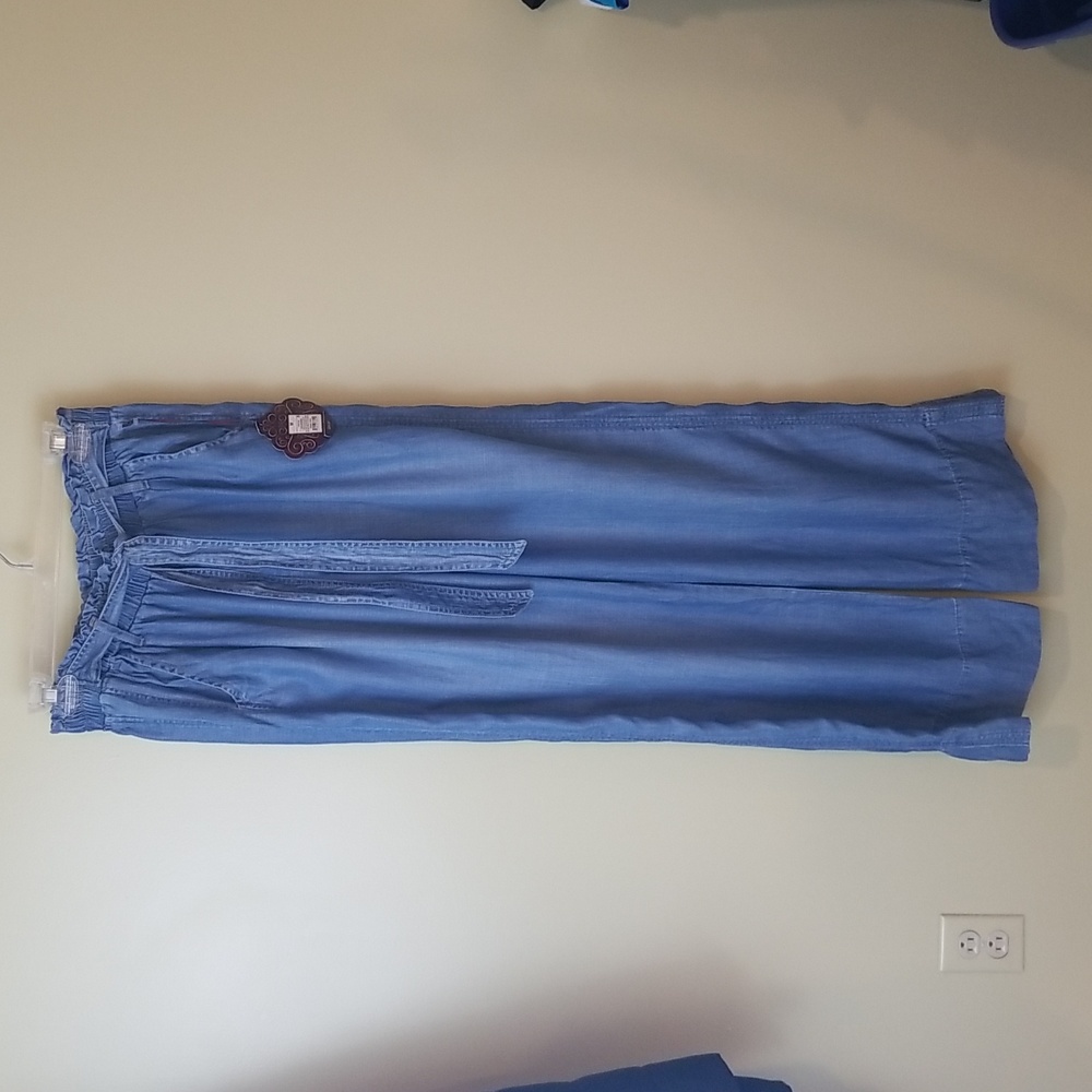 Knox Rose Brand Wide Leg Chambray Pants Size Medium